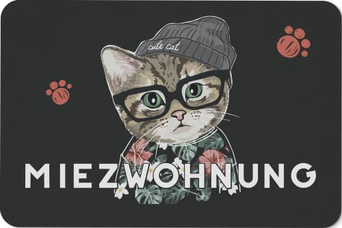 Tassenbrennerei Fußmatte - Katze mit Spruch - Türmatte lustig als Geschenk für Katzenbesitzer - Katzengeschenke (Normal)
