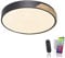 Paul Neuhaus Q-BILA 6071-18 LED Deckenleuchte Schwarz/Holz, Alexa kompatibel Smart Home, dimmbar per Fernbedienung, warmweiß - kaltweiss…