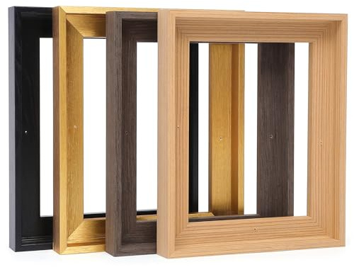 YIVIVEN Real Solid Wood Canvas Floater Frame 16x20, Canvas Floating Frame for 0.6-0.9 Deep Paintings Artwork, Oil Painting Frames (Light Brown, 16x20)