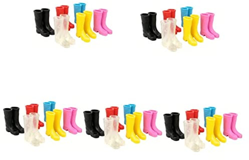 Toyvian 30 Paar Mini-Regenstiefel Modelle Kostüm Dekor Miniatur-Dekor Miniatur-Regen Mini-Schuhe Miniaturen Feen Gartenspielzeug Miniatur-Schuhe Dekor Puppenhaus