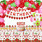 74 Pack Erdbeer Party Dekorationen Berry Ersten Geburtstag Party Supplies Sommer Obst Thema Dekor Sweet One Birthday Dekorationen Set - Erdbeere Ballons, Banner, Tischdecke, Cupcake Toppers