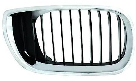 Kühlergrill Chrom Schwarz links kompatibel für BMW 3er (E46) Coupe Cabriolet 1998-2003 DM Autoteile 136915