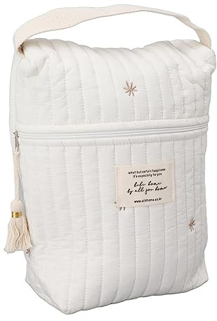 Kinderwagentasche, Niedliche Wiederverwendbare Babyflaschentasche, Baumwolle Bestickte Mutter-Babyflaschentasche für Outdoor-Aktivitäten (Stern)