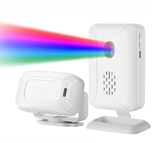 Meichoon Alarma de Sensor de Movimiento Inalámbrico Sistema de Alerta de Seguridad para el Hogar Timbre para la Puerta Delantera Entrada a la Habitación Interior Buzón con 1 Sensor y 1 Receptor