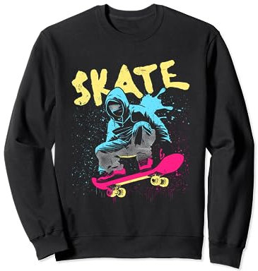 Skate Skateboarder - Vintage-Graffiti-Kunstskater-Skateboard Sweatshirt