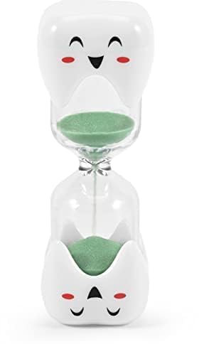 TeacherFav 2 minuti spazzolino da denti clessidra per bambini – confezione singola grande Smiley Hour Glass