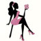 decoresca Kuchendeko Geburtstag - 24x17 cm - Dame in High Heels, Personalisiert mit Alter - Happy Birthday Tortenaufsatz – Kuchendekoration - Torten Topper Geburtstag in Acryl & Glitter (Rosa)