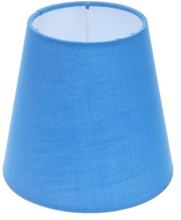 TOVINANNA Abat-jour En Tissu Bleu, E14 Remplacement Pour Lustre, Tambour De Plancher, Petit à Clipser Pour Applique Murale, Chevet, Mini Lampe De Table