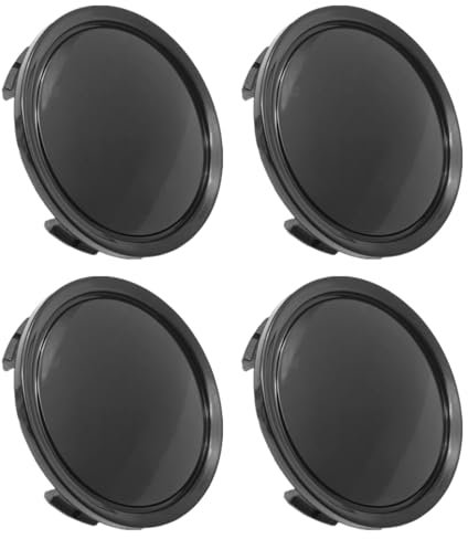 NHBETYS 4 Stück Nabendeckel Radkappen für 75mm Radnabenkappen Felgenkappen Radnabenabdeckung ABS Nabenkappen Felgendeckel Radnabendeckel Rad Center Cap Ersatzteile(Schwarz)