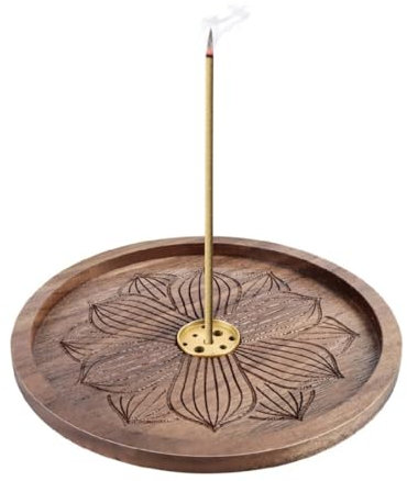 JTKREW Soporte para Incienso de Loto de Madera,Soporte para Incienso,Quemador de Incienso,Quemador de Incienso,Accesorios de meditación,Quemador de Incienso,Accesorio de Fragancia