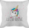Kissen 50x50 - Geschenk Einhorn Süß - 50 x 50 cm - Weiß - einhornkissen Unicorn unicorno personalisierte einhörner personalisiertes Unicorns mädchenzimmer einhörnern Name personalisierter