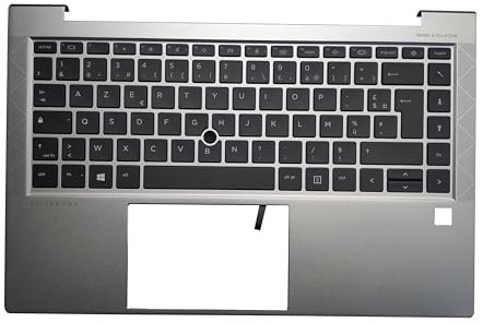 Clavier d'ordinateur Portable Compatible avec HP ELITEBOOK 840 G8 745 G7 745 G8 840 G7 M36311-041 6070B1847702 Disposition française Housse Coussin de Repose Paume Couvercle Coque Rétro - éclairé