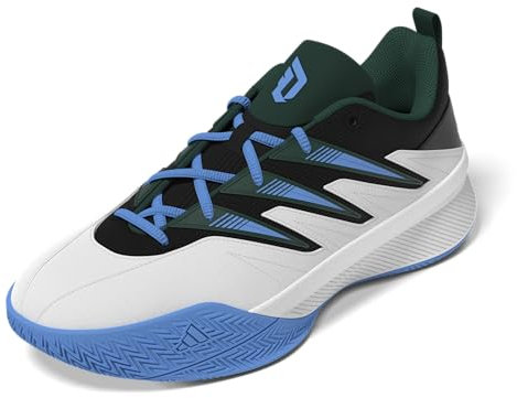 adidas Unisex Erwachsene Dame Certified 3 Basketball-Sneaker, White Collegiate Green Blue Burst, 40 2/3 EU