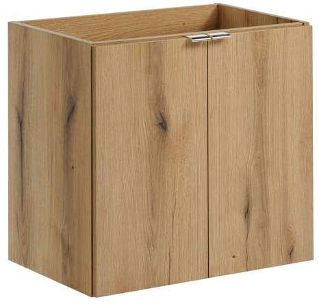Badezimmer Waschtischunterschrank 60 cm, Eiche, geringe Tiefe (39cm)