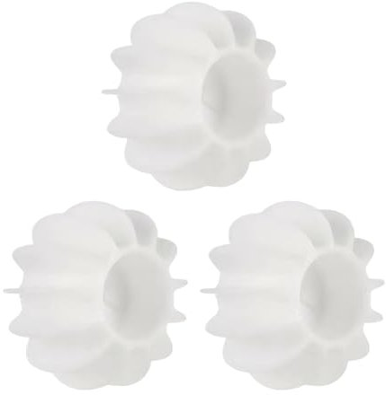 vreplrse Schnell trocknende Wäsche Wolltrockner Bälle, Fleckenentfernung, einfach zu waschende Woll Trockner Bälle, Wiederverwendbare Trockner Wollbälle, Weiß, 3Stk