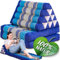 Namasdee Thaikissen 2 Auflagen 120x50x8cm mit 100% natürlicher Kapokfüllung (Blau)