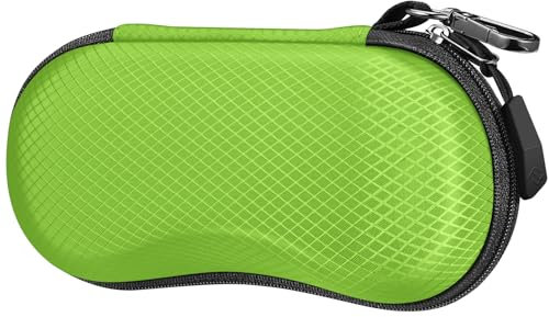 FINTIE Custodia Occhiali da Sole, Porta Rigida Occhiali da Sole in EVA con Moschettone, Portaocchiali Astuccio per Uomo Donna Ciclismo Sportivi