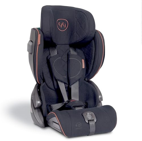 RyRy Scallop Foldable & Compact Toddler Car Seat with Travel Bag – Isofix/Top Tether/Seat Belt Fittings – 4 Color Options – for Kids 15 Months+ – Premium British Design