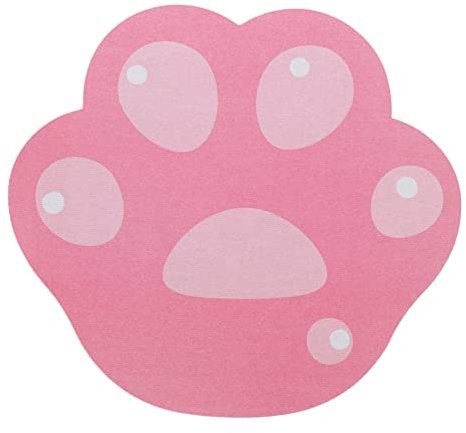 VILLFUL Tapis Souris Patte De Chat Caoutchouc Antidérapant Coussin Adapté Ordinateur Portable Léger Et Résistant Design Marrant Et Facile à Transporter Modèle Rose Adorable