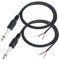 Riertostng 6.35mm Male Plug to Bare Wire Open End Audio Cable 3FT,TS Mono 1/4 inch Jack Connector Adapter,for Speaker Microphone 6.35mm Replacement DIY Repair(2Pcs)