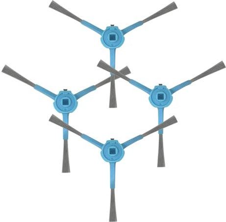 Roboparts® Pack 4 cepillos, escobillas Laterales, para Cecotec Conga Series 999 y 990 Vital, 1090, 1790 y 1990. Pack repuestos y Accesorios para Robot Aspirador