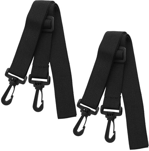 2 PCS Tracolla per Borsa, Staccabile Regolabile Cinghia di Spalla da 3,0 cm, Lunghezza da 75 cm a 130 cm con Moschettone, Gancio per Borsa Messenger, Tracolla Universale per Uomo e Donna