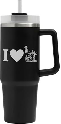 I Heart NY Statue Love City USA Big Tumbler, I Heart NY Statue Love City USA Mug, Insulated Flask, Large Mug