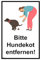 Schild Hundekot verboten 30 x 20 cm 1 Stück Bitte Hundekot entfernen Schilder Hartschaumplatte 300x200x3mm von vanva
