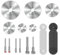 Set di 32 Dischi da Taglio per Dremel e Altri Utensili Rotativi, Include Lame HSS, Dischi in Diamante e Resina, Mandrini da 3mm, per Legno, Plastica, Metallo Morbido, Pietra, Fibra di Vetro