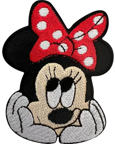 Minnie Patch Embroidery Badge Iron Sew On Clothes Dress Skirts Denim Jacket Jeans Bags Mouse Embroidered Applique Motif Decal