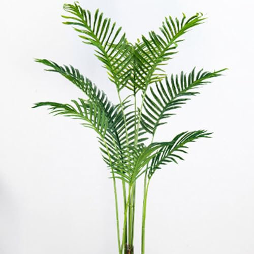 Areca Kunstpalme groß Palme,120 cm Fake Palm Tree,Kunstpflanze Ficusbaum,Naturgetre LanglebigRealistische Kunstpflanzen,Künstliche Pflanzen für Wohnzimmer,Schlafzimmer,Büro,Garten