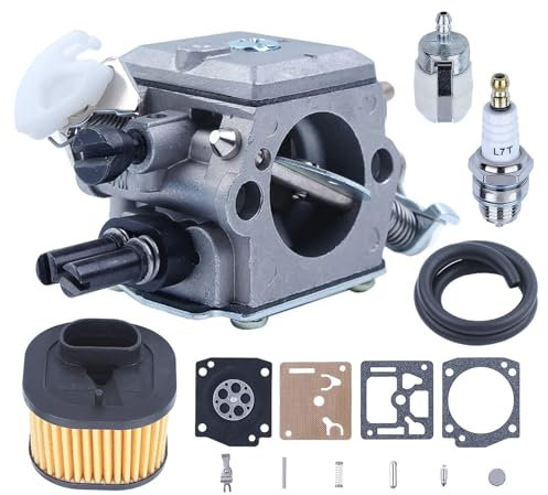 PEGGYLIN Carburateur for tronçonneuse Husqvarna 372XP 365 362 372, Filtre à air de Remplacement, Bougie d'allumage, kit de réparation de carburateur, remplace 5032818-01