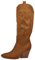 IF Fashion Stivali Cowboy Western Texani Scarpe da Donna Primaverili A Punta Camperos Camoscio Sintetico 662-2 Cuoio N.38
