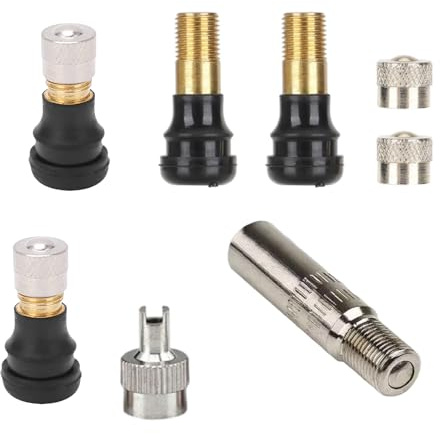 4 Stück Tubeless Ventil, Extenderventil für E-Scooter, Ventilverlängerungs Adapter Set, Autoventil für Roller Zubehör, Kompatibel mit Xiaomi M365, Pro, Segway, Ninebot Max G30 und weiteren Modellen