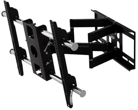 Tv Wall Mount - Full Motion Tv Wall Mount For 40-65 Inch Tvs, Wall Mount For Tv Devices With Swivel And Tilt Function, Stainless Steel Tube With Double Arm Rack