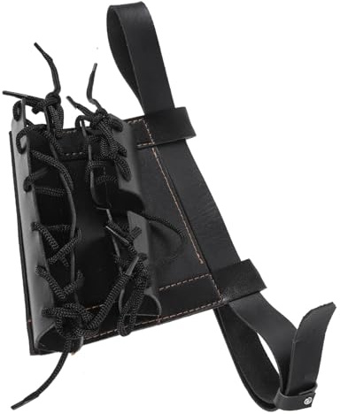 AUTSUPPL Schwertgürtelhalter aus Leder für 2 Schwerter Verstellbarer Gürtelträger Schlichtes Design für Mittelalter Larp und Cosplay
