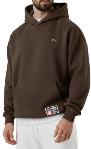 SMILODOX Hoodie Herren Rayk, Kapuzenpullover mit Logo auf Brust und großem Rückenprint, Pulli Kängurutasche, Bündchen weicher Stoff, sportlicher Sweater für Alltag, Freizeit und Streetstyle