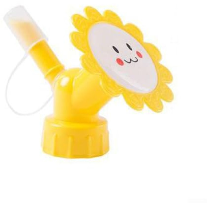 Double Head Bottle Cap Sprinkler for Garden Watering, 2-in-1 Spray and Pour Spout Adapter Fits Most Plastic Bottles, Portable Waterer for Indoor Plants and Flowers(yellow)