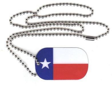 Dog Tag USA - Texas Erkennungsmarke 30 x 50 mm Fahne Flagge