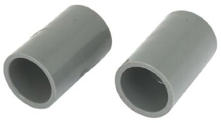 sourcingmap 2pcs Raccord PVC Tuyaux Drainage 20mm Diamètre Intérieur Connecteurs Droit Gris