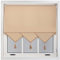 FURNISHED Roller Blind with Triangle Edge & Metal Fittings, Trimmable Non-Blackout Heavy Duty Fittings Classic Daylight Window Triangle Blinds - Cappuccino, 60cm x 165cm