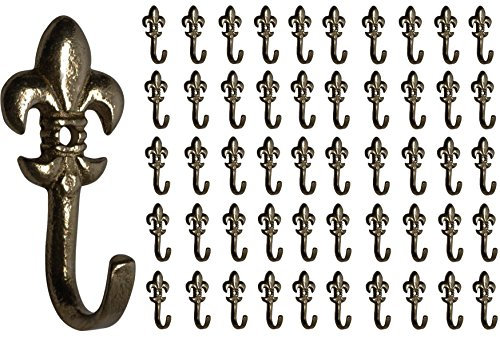 BÜSCHE #Sparset# 50 Stück Original Raffhaken/Zierhaken/Fensterhaken/echt MESSING (Bronze)