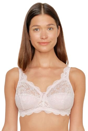 SUSA BH Damen ohne Bügel Latina, Damen-BHs mit genähten Cups & längenverstellbarem Träger, Idealer Halt,Häkchenverschluss