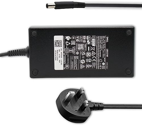 New Genuine Dell Alienware Charger 19.5V 9.5A 180W AC Adapter Laptop Charger for Alienware 15 R3 15 R2 X51 13 14 M17X M15X M14X X51 Precision 7510 M4700 M4800 M6300 PSU UK Power Cable 1 Year Warranty