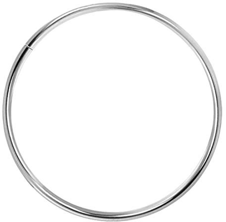 Willys Jewellery Piercing Ring 925 Sterling Silber dünn Hoop Ohrpiercing Lippenpiercing Nasenpiercing (10.0 MM)