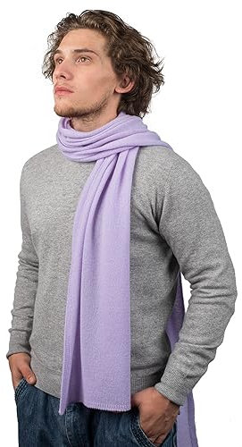 Dalle Piane Cashmere - Schal aus 100% Kaschmir - Made in Italy - für Mann/Frau, Farbe: Flieder, Einheitsgröße