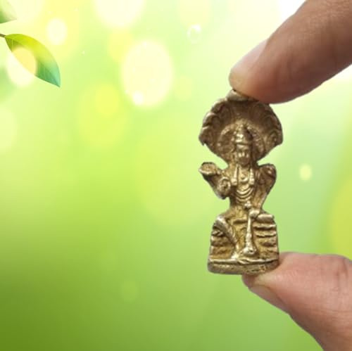 Purpledip 11904 Miniatur-Statue, Messing, Idol Vishnu
