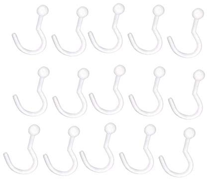 LEEQ 15 Pièces Anneau de Nez Transparent Flexible Nose Stud Retenue pour Body Piercing