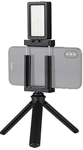 PULUZ Selfie Light Mobile Phone Live Set Pocket Self-Timer Fill Light Phone Clamp Bracket Mount Desktop Tripod