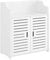 [en.casa] Meuble de Salle de Bain Stylé avec Étagères Meuble de Rangement à 2 Portes Bois Composite 72 x 60 x 32 cm Blanc